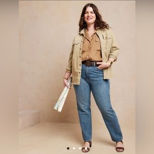 Banana Republic Curvy Straight Black (Tall) jeans.